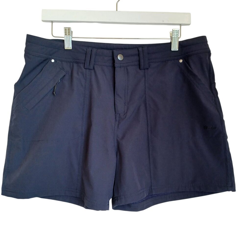 Willit Shorts Golf‎ Hiking Activewear Deep Blue Zip Pocket Womens 14